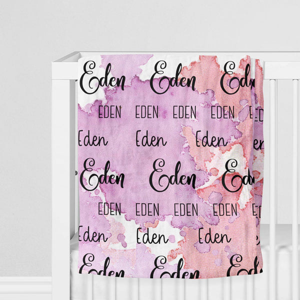 Just Names - Watercolour (Pink and Purple)