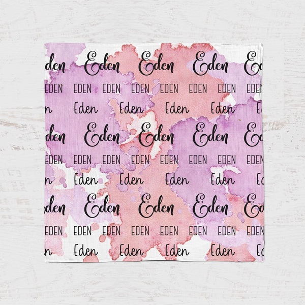 Just Names - Watercolour (Pink and Purple)