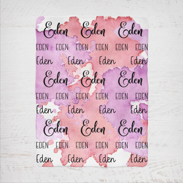 Just Names - Watercolour (Pink and Purple)