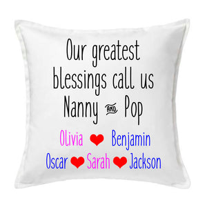 Grandparents' Blessings - Personalised Cushion